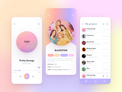 Music player app design light music player ui