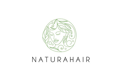 Natura hair logo branding care feminist hair salon health care illustration logo logo design logodesign logomaker logomark love logo medical logo medicine logo minimalist logo monoline nature illustration skincare logo spa vector