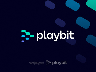 Play + Pixels Unused Logo Concept app icon arrow branding for sale identity logo merger pixels play transition unused