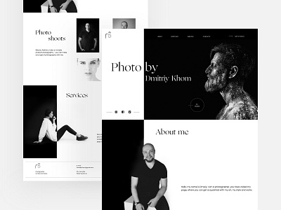Photographer landing page art design landing landing design landing page landing page design landingpage minimal minimalist photo photo processing photographer photography photos typography ui ux web website