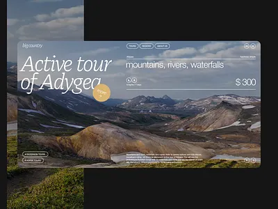 Tours concept clean concept design minimalistic nature site tour tourism travel travel agency traveling typoghraphy ui ux web