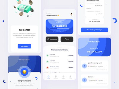 Saving Application : Fleet 🏦 app bank banking banking app banking ui bankingapp cryptocurrency e wallet online banking saving saving application saving money savings app ui wallet ui