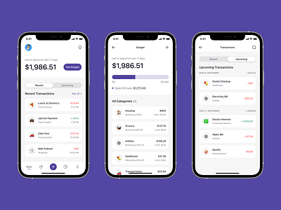 Capital - Personal Budget Management App app app design app ui budget app budgeting figma finance app ios ios app ios app design minimal app design mobile app mobile app design mobile design mobile ui typography ui ui design ux ux design