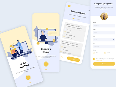 Onboarding flow Mobile UI creative design designer dribble figma figmadesign flexible layouts illustration signup uidesign