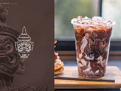 Yak Space Logo design asia branding cafe logo characterdesign design flat giant logo minimal thai thailand tossakan vector yaksha