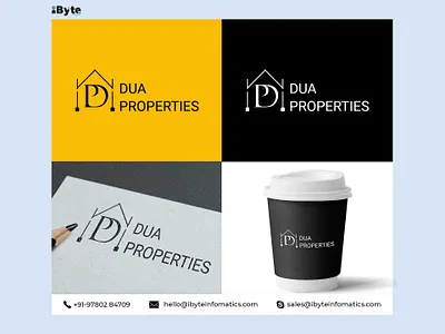 Dua Properties Logo Design banner design flat icon logo web website