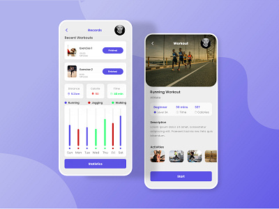 Trending 🏋️‍♂️ Fitness App UI Design app design fitness fitness app fitness tracker mobile app design running app tracking app ui design uiux ux ui ux design workout