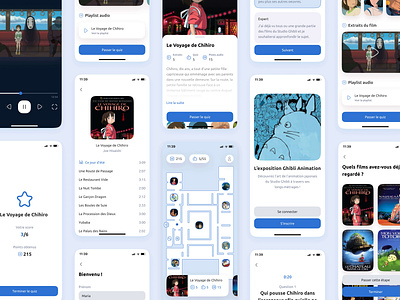 Ghibli Animation - App Concept app character cute design exposition ghibli iphone map mobile movie museum playlist quiz subscribe ui ui design ux
