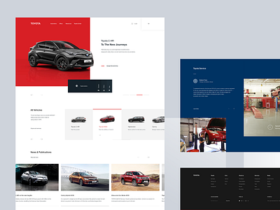 Automotive Landing Page auto autodesk automobile automotive automotive design blue c hr car car landing car landing page cars carservice carsharing landing landing page landingpage red repair service toyota