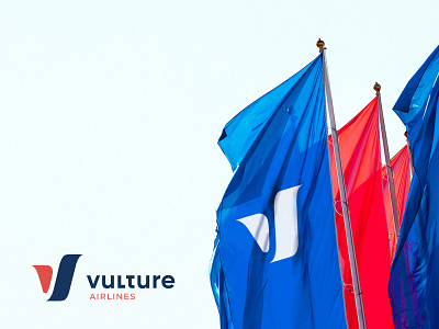 Vulture Airlines aeronautics aircraft airline app airline branding airlines logo airplane aviation branding aviation logo blue brand identity design branding identitydesign logo logodesign luxury aircraft branding modern logo red v logo v logo concept vulture logo