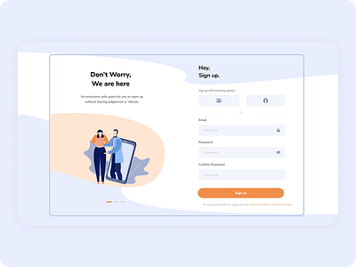 Sign Up creative design designer emotional figma figmadesign flexible layouts illustration login onbarding onboarding signup ui uidesign vector website