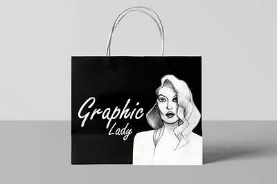 mokap bag lady art pencil design fashion fashion brand graphic graphic design illustration style woman