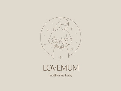 The Motherhood Logo artwork baby design female flat illustration line logo mama mother motherhood vector