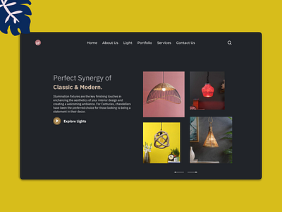 User interface design for a lights studio branding design illustration typography ui ui design uiux ux uxdesign web
