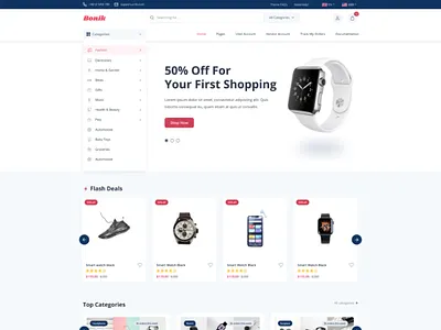 Bonik - Multipurpose ecommerce template ecommerce multivendor shopping cart