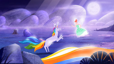 Recent portfolio update-Unicorn 2d 2danimation animation branding character design design graphics illustration motiongraphics pictodesignstudio