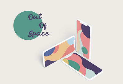 Out Of Space - Wallpapers Set android branding colorful cute design illustration iphone pastel wallet