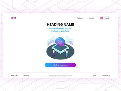 Data Science Company Landing Page artificial intelligence data science data visualization design digital marketing hero section illustration landing pages landingpage ui ux webdesign website design