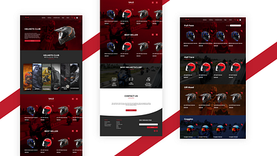 Helmets Shops Ecommerce Website Design adobe xd design ecommerce helmet helmets helmets store landing page landing page design online shop store ui ux web design website design websites