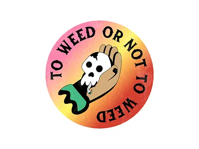 To Weed or Not to Weed colors design doodles illustration illustrator vector