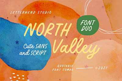 North Valley - Cute Sans and Script font handwrittenfont scriptfont typeface typography