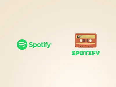 Spotify Redesign - Vintage Style branding design illustration logo logos redesign spotify spotify redesign vector vintage vintage logo vintage logos