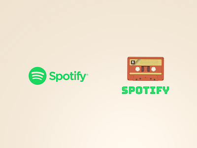 Spotify Redesign - Vintage Style branding design illustration logo logos redesign spotify spotify redesign vector vintage vintage logo vintage logos