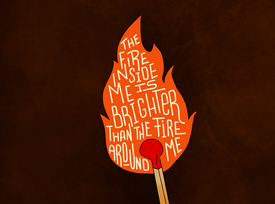 keep the FIRE alive calligraphy design handlettering illustration procreate typo typography