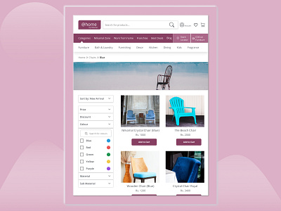 Tablet Design for a Furniture Shop Filters app branding breadcrumb breadcrumbs buy now checkout create account design filters furniture furniture app furniture design furniture store furniture website home log in shopping sign in ui ux