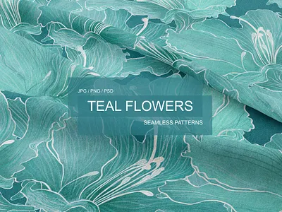 TEAL FLOWERS seamless patterns anakoto aqua aquamarine blue flowers cool sea flowers digital patterns fabric design fashion fashion design illustration neon flowers pattern surface design rhododendron seamless patterns stylized trending flowers tial flowers trending clipart turquoise pattern
