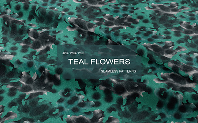 TEAL FLOWERS seamless patterns anakoto aqua aquamarine artwork blue flowers cool sea flowers digital patterns fabric design fashion design illustration neon flowers pattern surface design rhododendron seamless patterns stylized trending flowers tial flowers trending clipart turquoise pattern