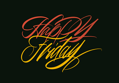 Happy Friday calligraphy experiment friday fun letters procreate sofia