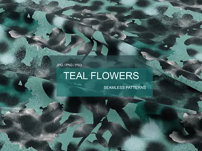TEAL FLOWERS seamless patterns anakoto aqua aquamarine blue flowers cool sea flowers digital patterns fabric design fashion illustration neon flowers pattern art pattern surface design rhododendron seamless patterns stylized trending flowers tial flowers trending clipart turquoise pattern