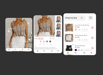 clothing app UI design for iPad app design minimal ui ux web xd xd design