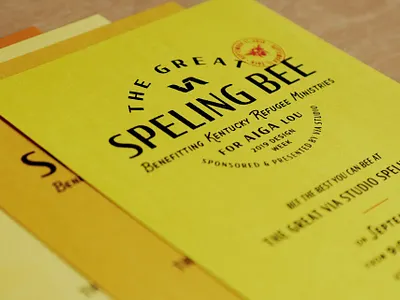 The Great VIA Speling Bee Flyers branding design designer flyer flyer design graphic graphic design illustration layout louisville retro typography vintage