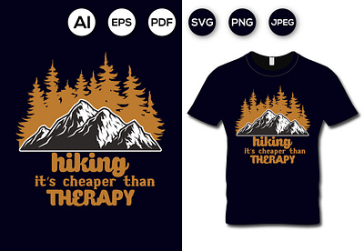 AWESOME Mountain Adventure HIKING TYPOGRAPHY T-SHIRT DESIGN