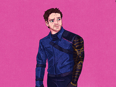 Bucky Barnes in The Falcon and The Winter Soldier bucky barnes fanart marvel marvel comics marvel studios portrait