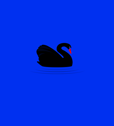 Keep Swimming! animal black illustraion swan swim