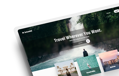 InstaGo ( Travel ) design minimal typography ui ux web