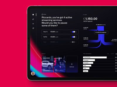 Future of Banking app bank banking budget chart future ipad ui