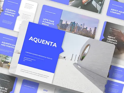 Aquenta - Corporate Business Presentation Template business clean corporate google slides template keynote template layout minimalist modern powerpoint template presentation presentation template simple