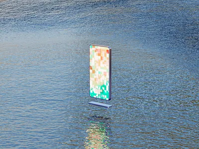 3D concept for Smartphone mockup 3d 3d art 3dwork abstract design blender blender3d concept design modeling ocean rendering sea smartphone visual art water