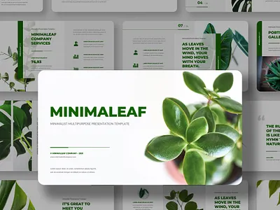 Minimaleaf - Multipurpose Business Presentation Template business corporate google slides template keynote template layout minimalist multipurpose powerpoint template presentation presentation template