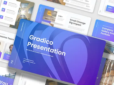 Gradico - Modern Multipurpose Business Presentation Template business corporate google slides template keynote template layout minimalist modern multipurpose powerpoint template presentation presentation template simple