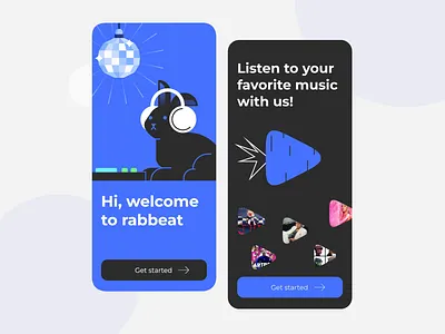 Logo | Rabbeat animated animation app brand brand identity branding design desire agency graphic design identity logo logo design logotype mobile mobile app motion motion graphics music typography ui