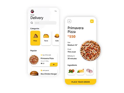 Food Delivery Service - Rebound app design ui ux