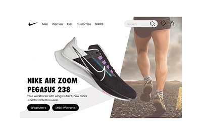 Nike Website Redesign design illustration typography ui ui ux uidesign ux uxui web