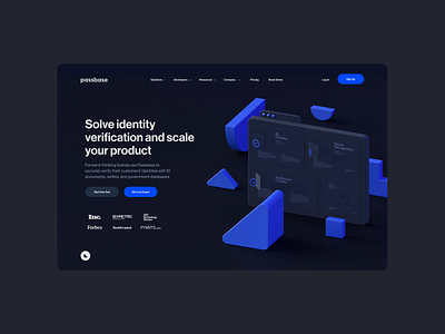 Passbase Dark Mode clean design interface minimal typography ui ux webdesign website