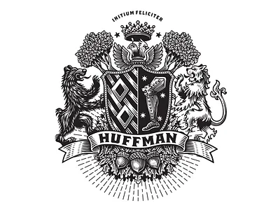 Coat of Arms badge bear branding bw coat of arms color design illustration lion logo shield