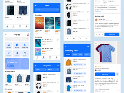 E-commerce app UI Kit e commerce mobile app ecommerce app mobile app designs mobile app ui design online shop online store product page design shopping app ui kit uikit